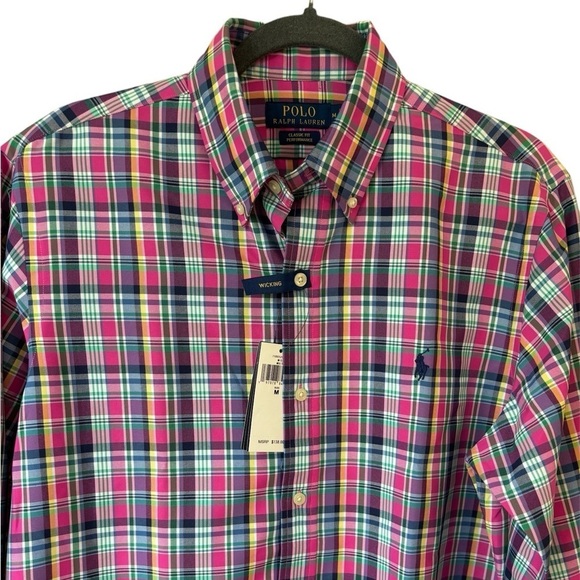 Polo Ralph Lauren Other - NEW Polo Ralph Lauren Classic Fit Performance Plaid LS  Shirt Multicolor Men's M